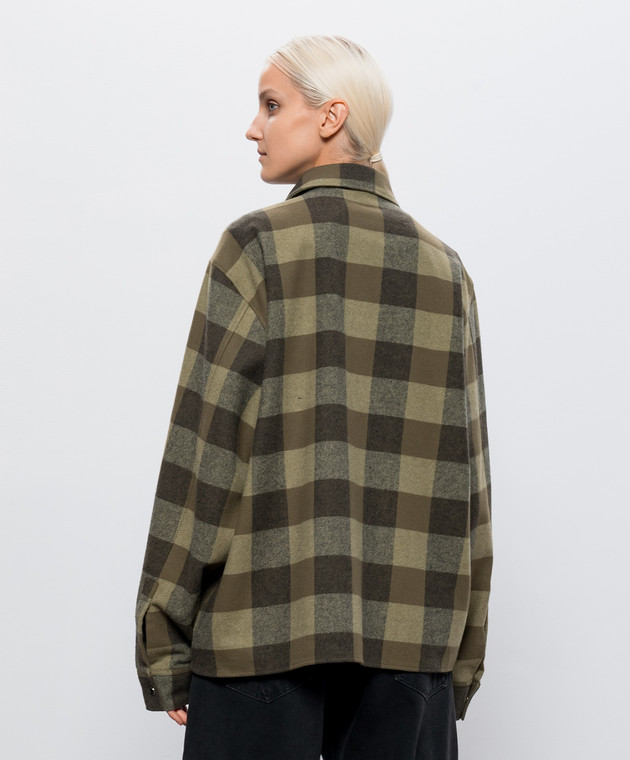 AMIRI Зеленая рубашка в клетку AM426SH063 изображение 4
