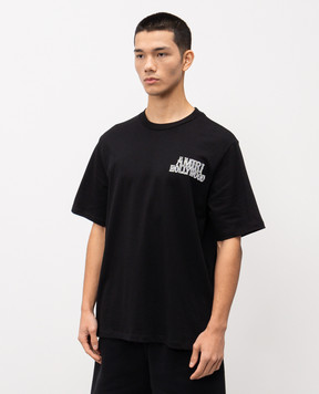 AMIRI Чорна футболка з логотипом AMTOJR1035