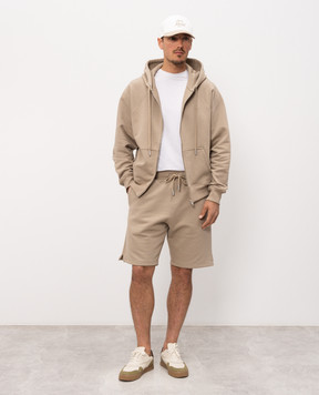 Ami Paris Шорти кольору хакі з емблемою HSO803747