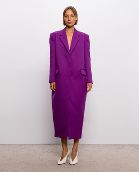 Balenciaga Фіолетове пальто з вовни 872227TUT15