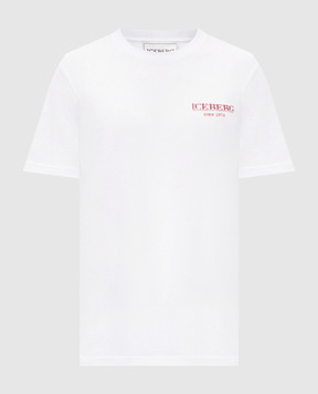 Iceberg Біла футболка з вишивкою логотипа F046627A