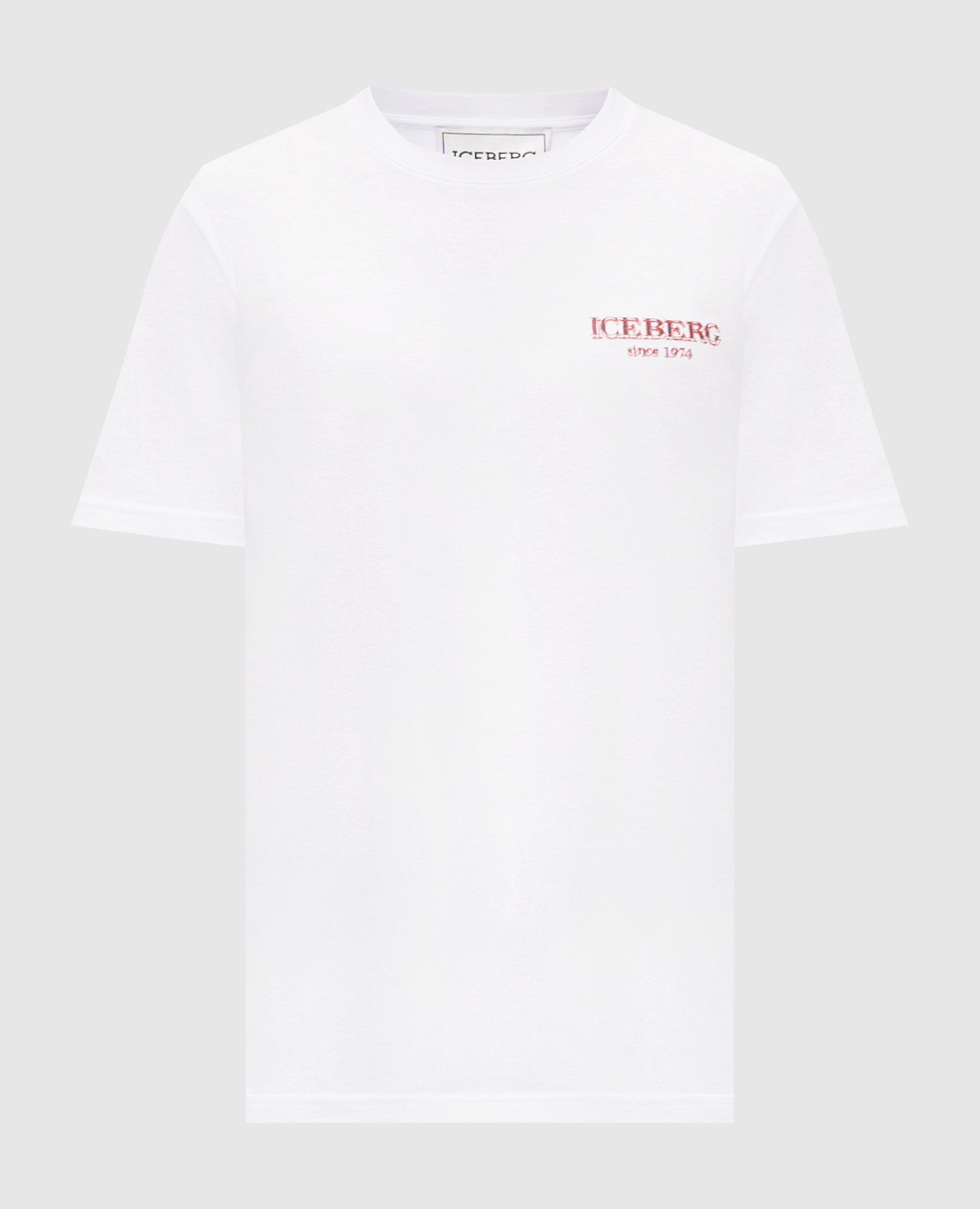 

Белая футболка с вышивкой логотипа, Белый, Футболки