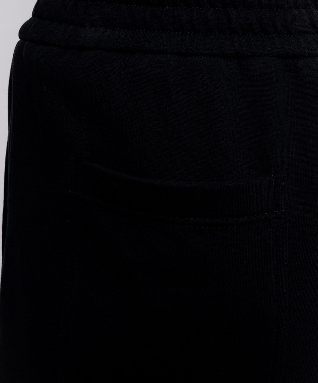 Brunello Cucinelli Черные спортивные штаны из хлопка MN05NB2X99 изображение 5