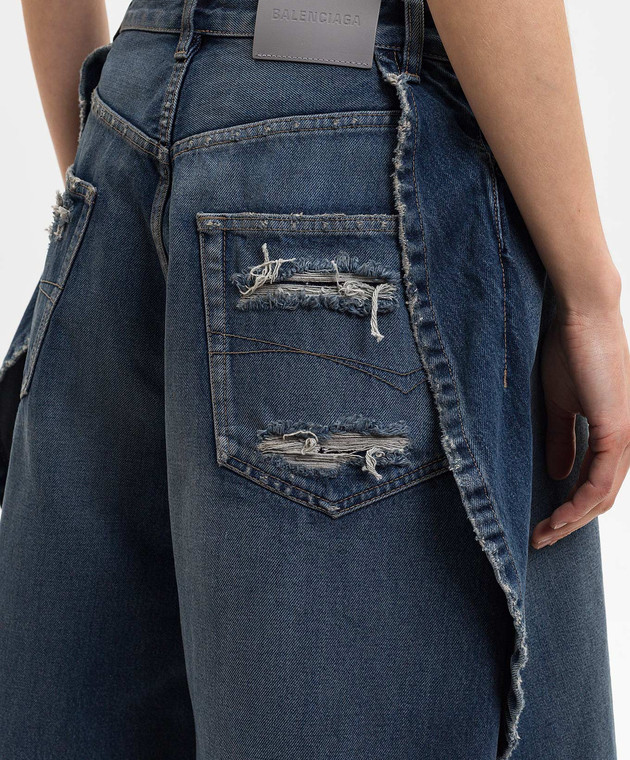 Balenciaga Сині джинсові шорти Tulip 872219TRW61 зображення 5