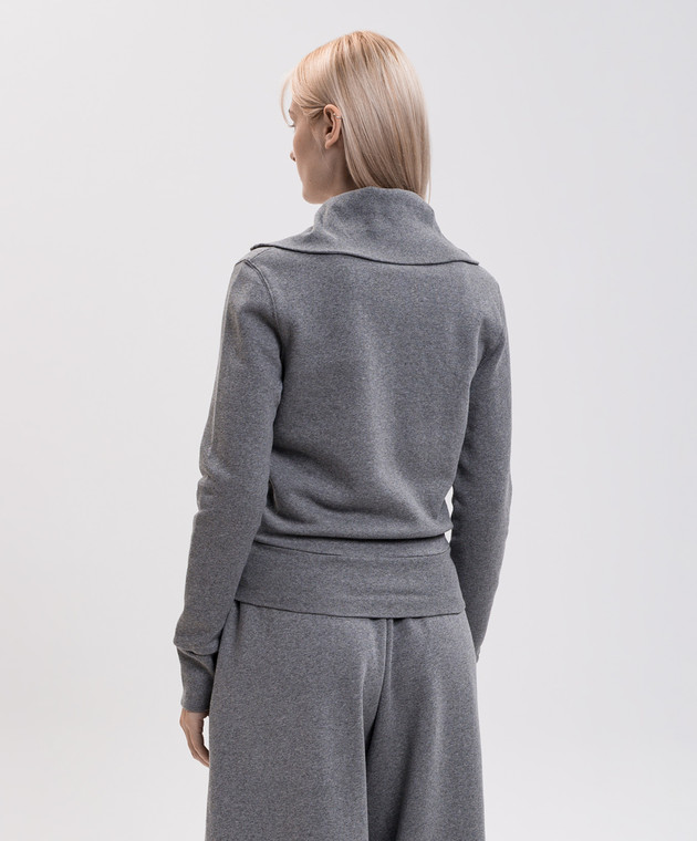 Balenciaga Серая меланжевая спортивная куртка A009S3TUVA4 изображение 4