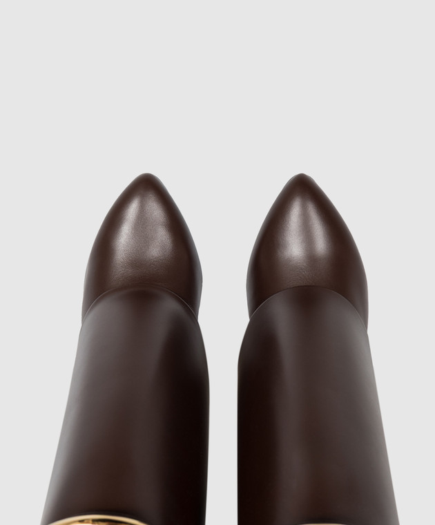 Givenchy Коричневі шкіряні чоботи Shark Pinch BE605LE1J7 зображення 4