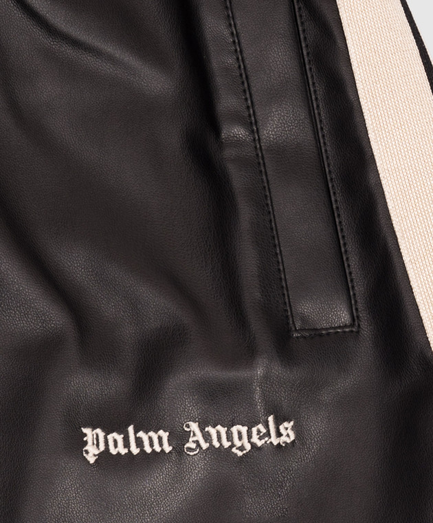 Palm Angels Детская черная юбка с брендовой тесьмой F6PAJGSK167 изображение 3