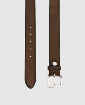 Gianni Chiarini Коричневий замшевий ремінь з вінтажним ефектом CNK00314CM