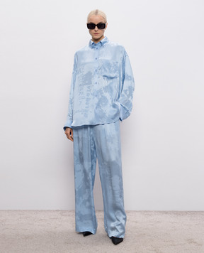 Balenciaga Блакитна блуза із шовку 850978TTN10