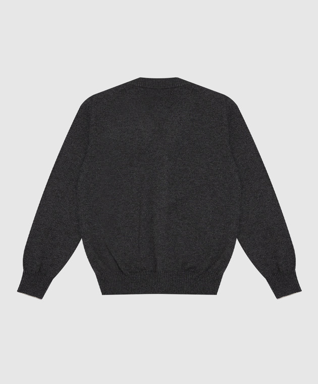 Brunello Cucinelli Детский серый кардиган из кашемира B22M10016C изображение 2