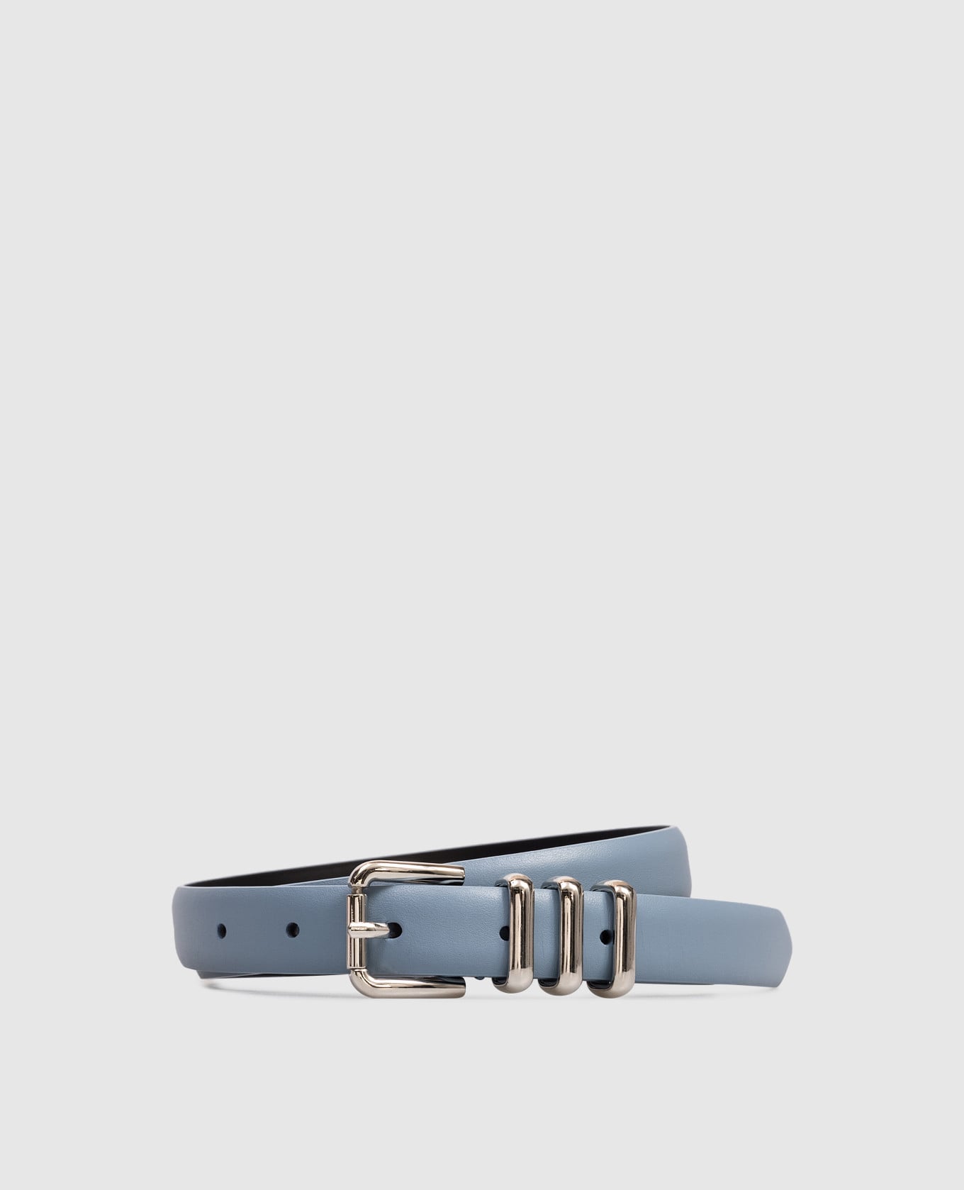 Синий кожаный ремень