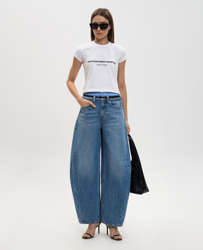 Alexander Wang Біла футболка в кристали 1CC2261292