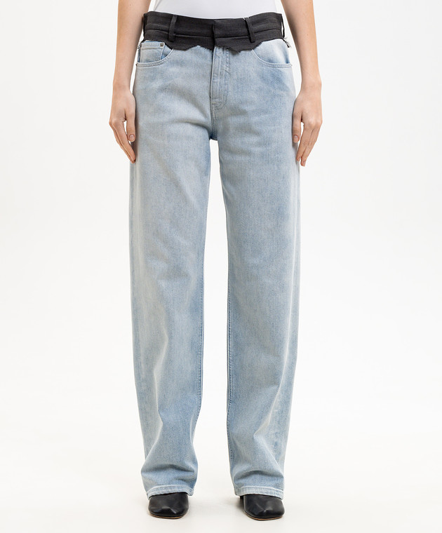 Maison Margiela MM6 Блакитні джинси з нашивкою логотипа S52LA0270M30056 зображення 3