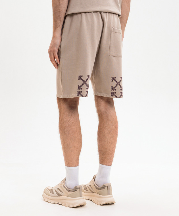 Off-White Бежеві шорти Heraldic Arrow 44MCI013S26F009 зображення 4
