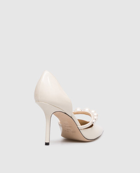 Jimmy Choo Шкіряні лаковані туфлі Aurelie кольору айворі AURELIE85XKM