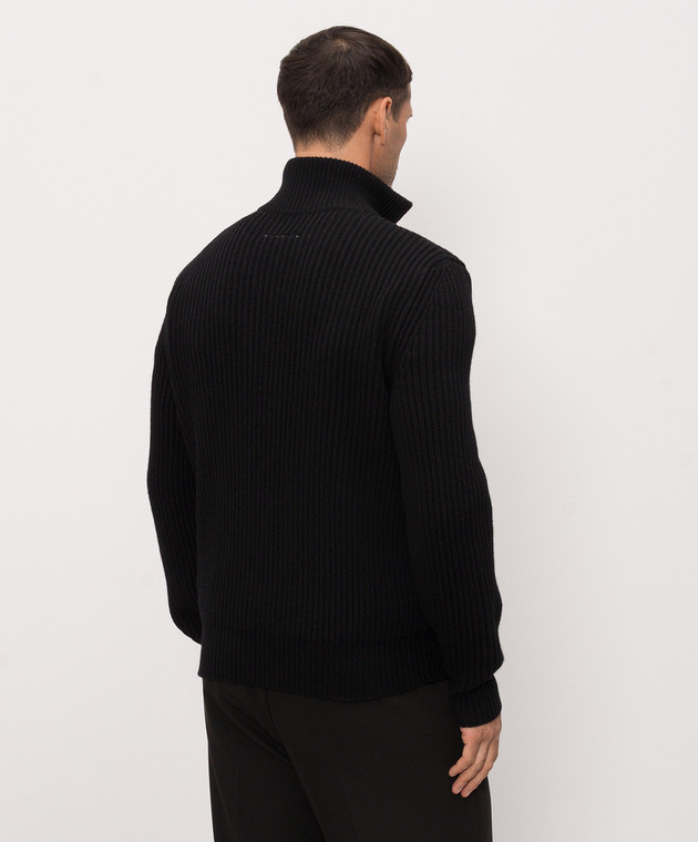 Maison Margiela MM6 Чорний кардиган з вовною SH0AM0095M13286 зображення 4