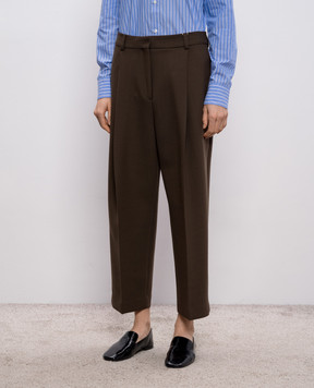 Toteme Коричневые брюки с шерстью 251WRB0254FB0061