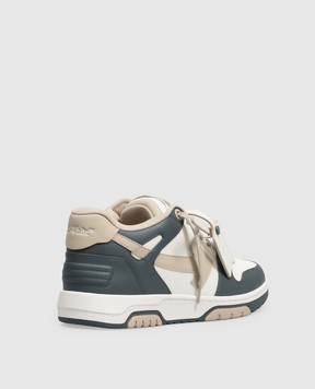 Off-White Серые кожаные кроссовки Out Of Office OF05726310