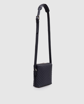 Stefano Ricci Синя шкіряна сумка з тисненням Asia ND155GTPMR1MR