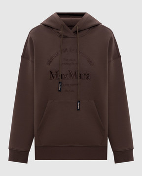 Max Mara Коричневые худи ANDREA с вышивкой логотипа SMMANDREA