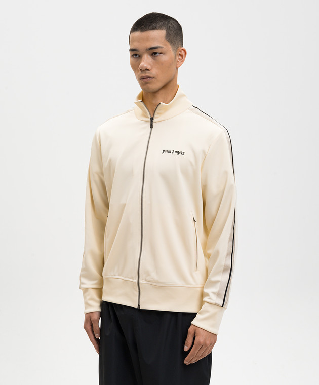 Palm Angels Спортивная куртка цвета айвори с вышивкой логотипа PMBD058S26FAB001 изображение 3
