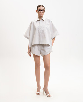 Maison Margiela MM6 Білі шорти в смужку з логотипом S52MU0134M35730