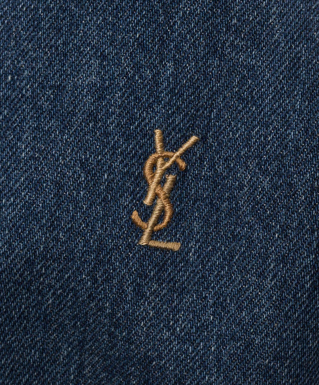 Saint Laurent Синя джинсова сорочка 862246Y20PA зображення 4