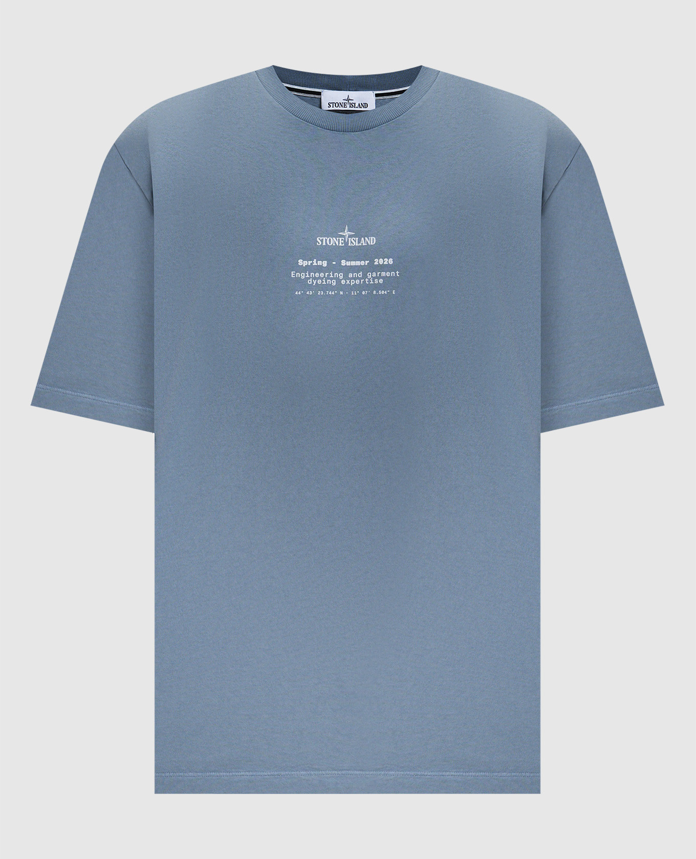 Голубая футболка с принтом логотипа