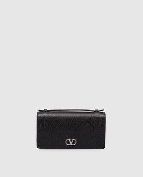 Valentino Черный кожаный клатч VLogo 9W2P0AU1BKH
