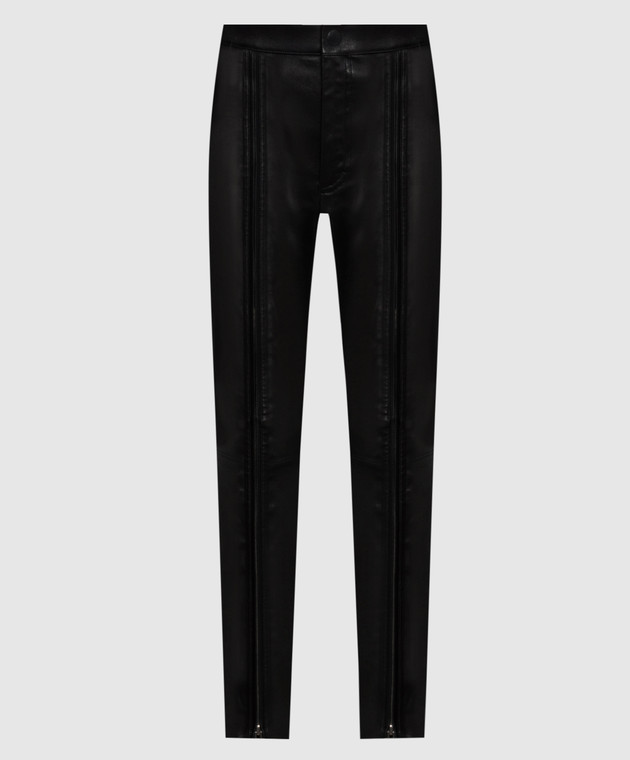 Tom Ford Черные кожаные брюки с молниями PAL782LEX468