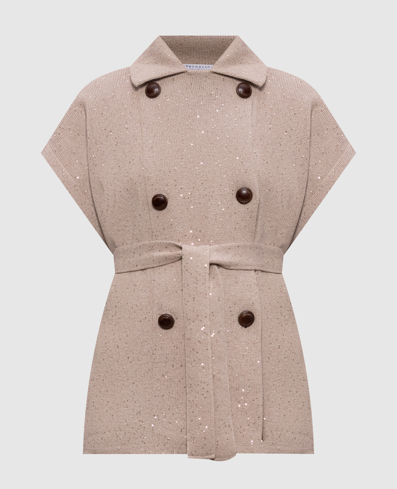 

Бежевый жилет с поясом, Верхняя одежда