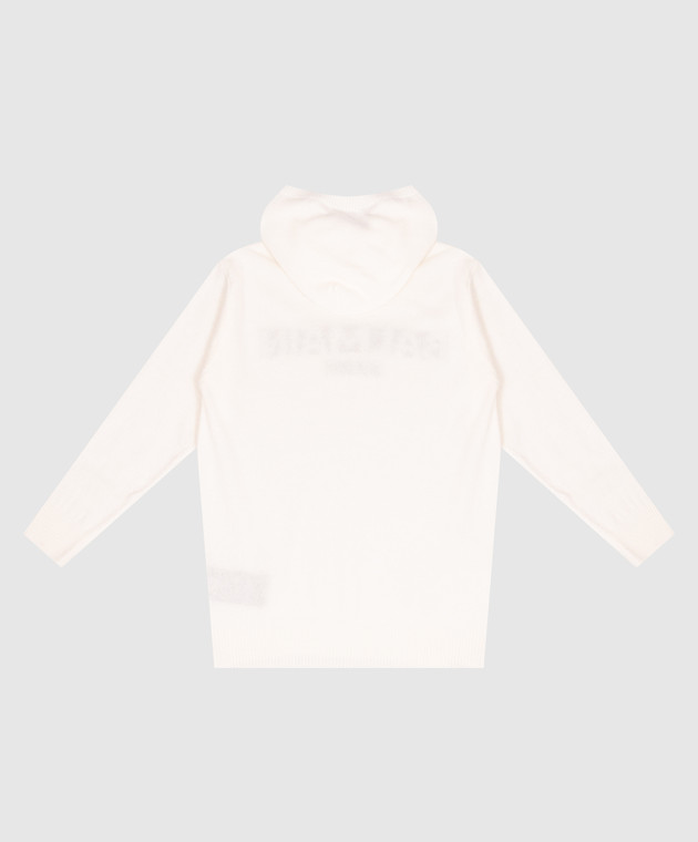 Balmain Дитяче худі кольору айворі з логотипом BZ9H00Z34041214 зображення 2