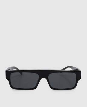 Alexander McQueen Черные очки с логотипом A009S6J0749