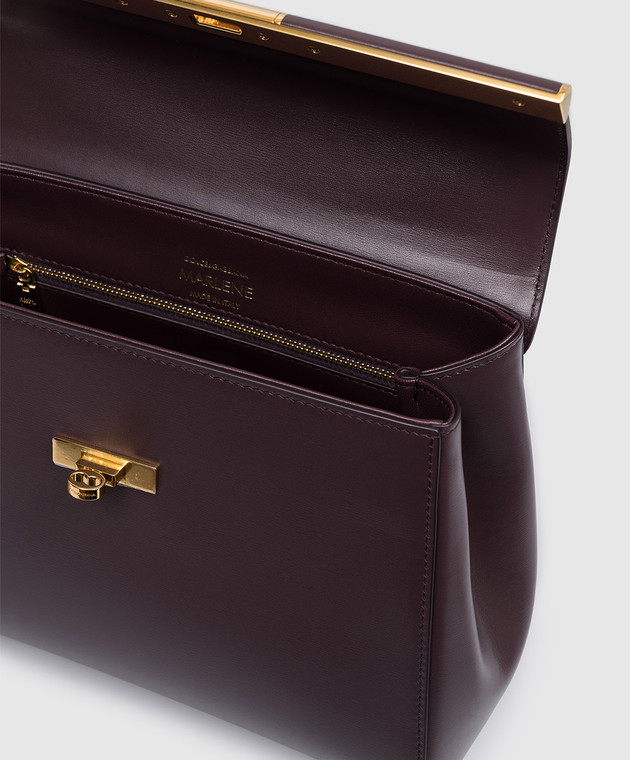 Dolce&Gabbana Фіолетова шкіряна сумка-сетчел Marlene BB7932A3G19 зображення 4