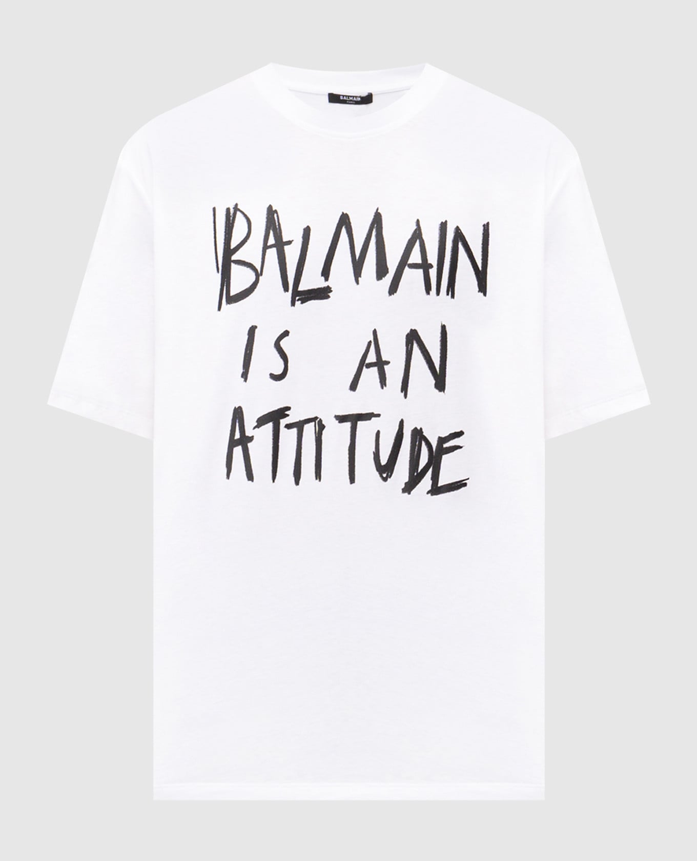 Белая футболка с контрастным принтом