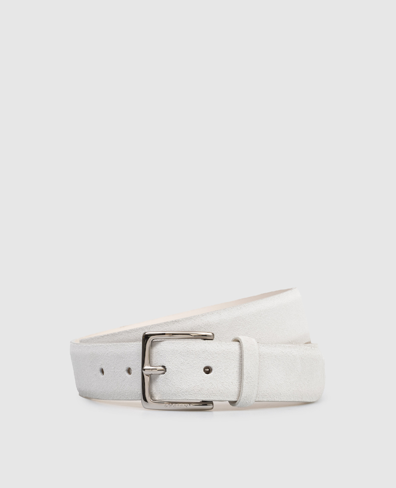 Белый замшевый ремень Amalfi