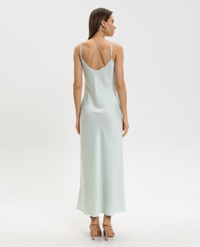 Allude Зеленое платье макси из шелка 26284004