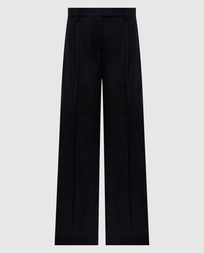 Brunello Cucinelli Серые брюки из шерсти с цепочкой мониль MG507P8884