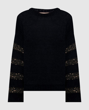 Twinset Чорний светр з вовною альпаки 262TP3530