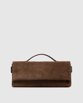 Brunello Cucinelli Коричневий замшевий клатч Essence MBDLB2815