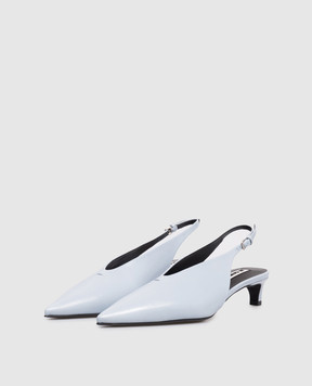 Jil Sander Блакитні шкіряні слінгбеки J15WP0128P7588