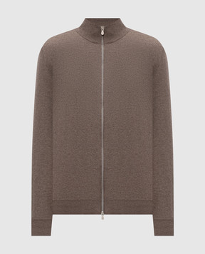 Brunello Cucinelli Кардиган коричневого кольору з кашеміру M2200106