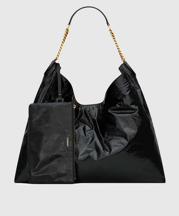 Saint Laurent Черная кожаная сумка-хобо HORTENSE 871220AAGOL изображение 4