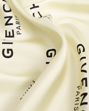 Givenchy Жовта хустка із шовку Shadow з логотипом 710009347010