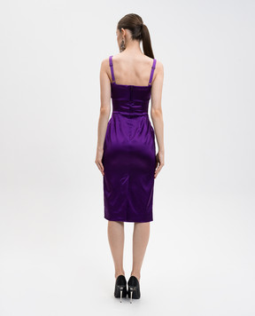 Dolce&Gabbana Фиолетовое платье F60AWTFURHM