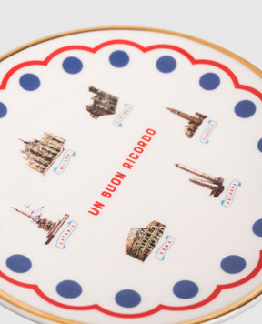 Bitossi Home Біла порцелянова сувенірна тарілка Monuments BEL20101