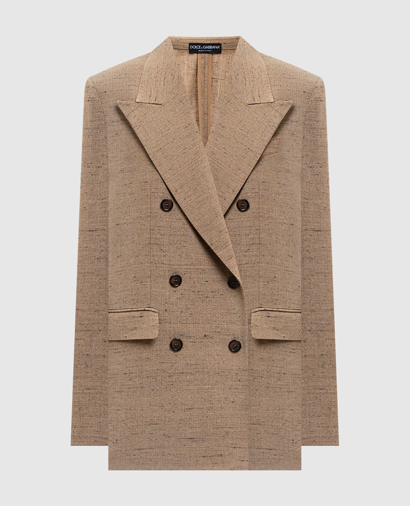 

Коричневый двубортный жакет, Жакеты