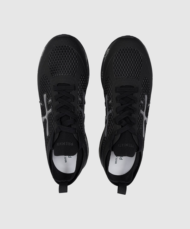 Premiata Чорні кросівки MOERUN з фактурною емблемою MOERUN01 зображення 4