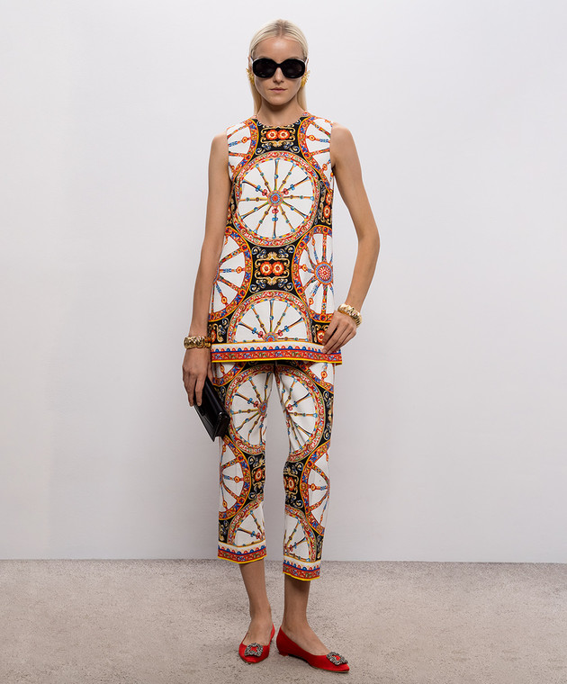 Dolce&Gabbana Топ в брендовий принт F7BZ0TGDDTD зображення 2