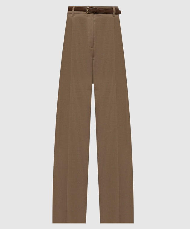 Max Mara Коричневые брюки LAGO из шерсти MSTLAGO